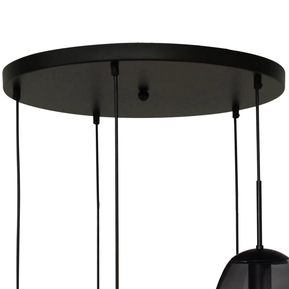 Vide hanglamp Lava 5x smoke glas Ø 22,5cm Masterlight 8718121286563
