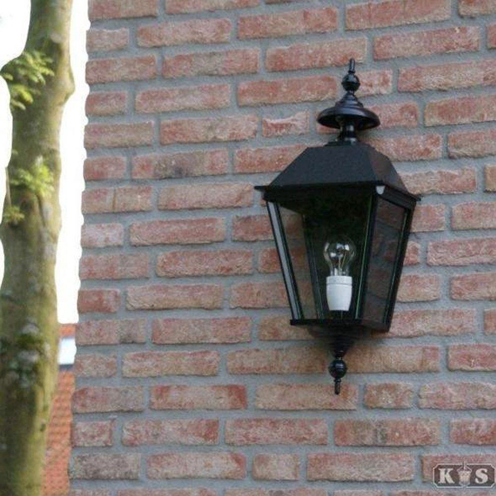 Nostalgische buitenlamp Delft L zwart KS verlichting 8714732131643