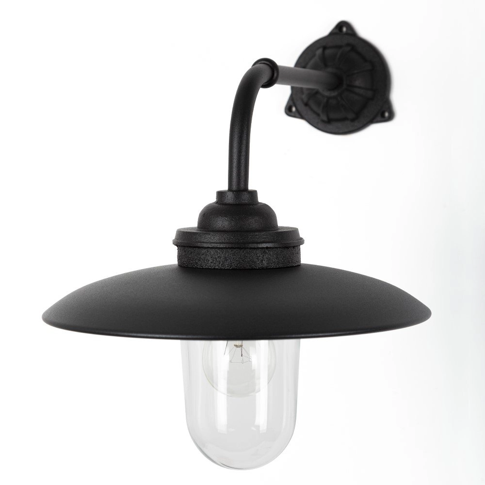 Gietijzeren muurlamp Provence mat zwart KS verlichting 8714732758505
