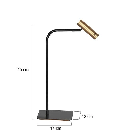 Tafellamp Lumo zwart met goud Steinhauer 8712746184600