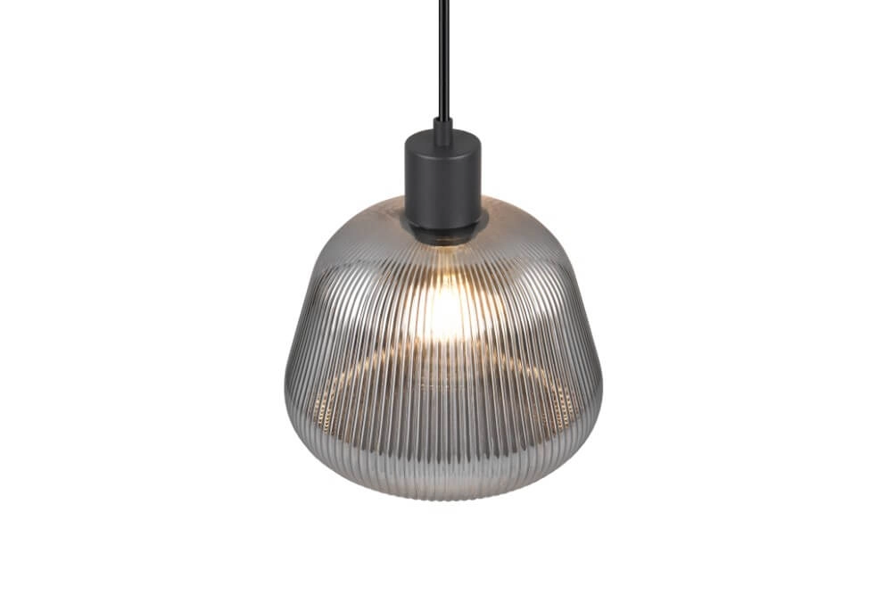 Hanglamp Tarifa met geribbeld glas Trio 4017807615791