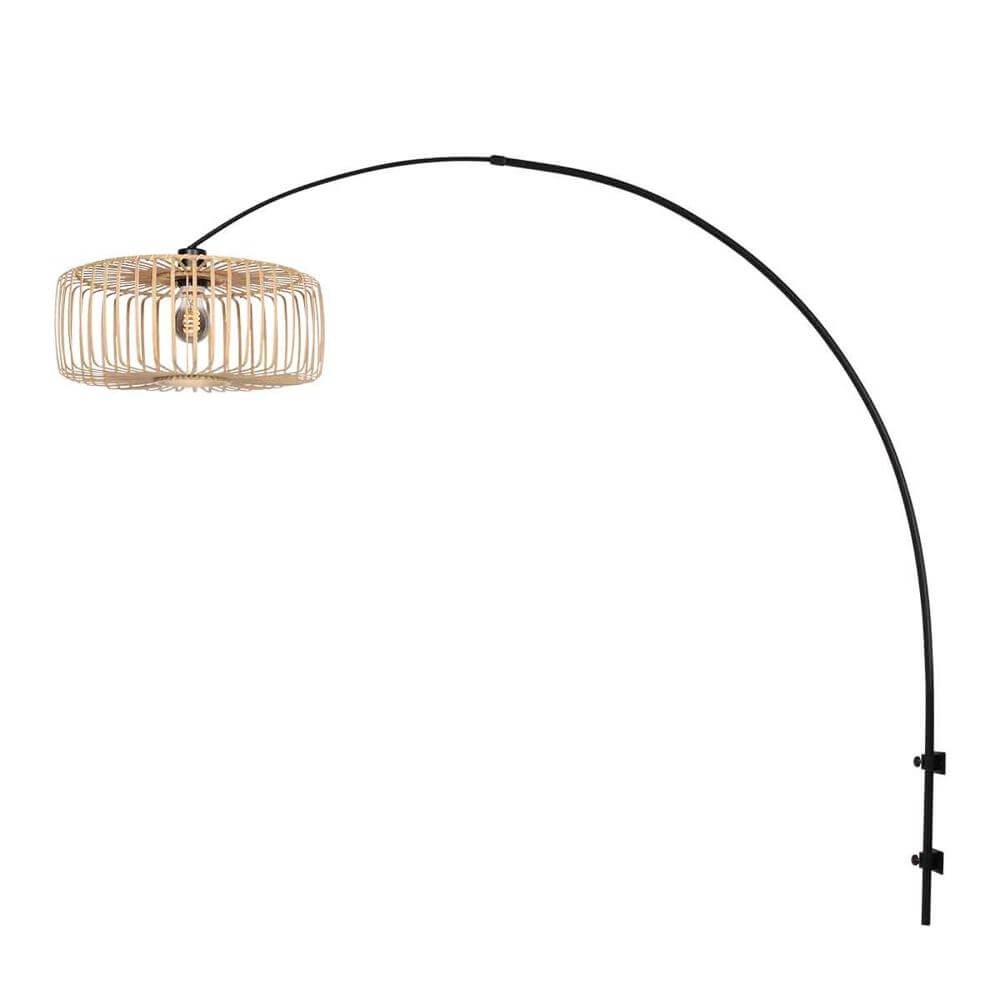 Zwarte wandlamp Sparkled Light bamboe Steinhauer 8712746176834