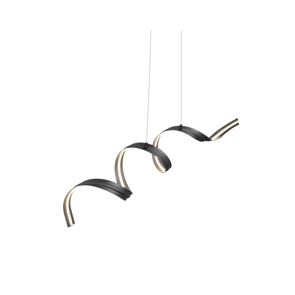 Moderne hanglamp Tivor zwart Trio 4017807706291