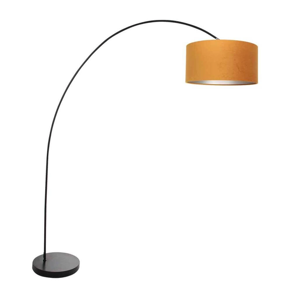 Booglamp Solva zwart met gouden kap