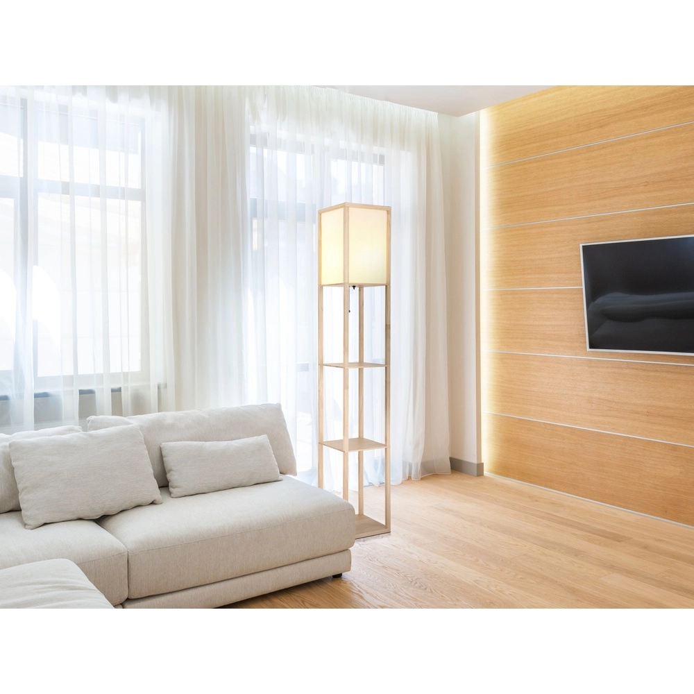 Vloerlamp Tabitha hout Globo 9007371572410
