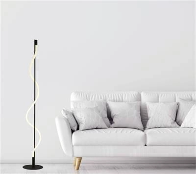 Vloerlamp Serpent 141cm zwart Searchlight 5053423190204
