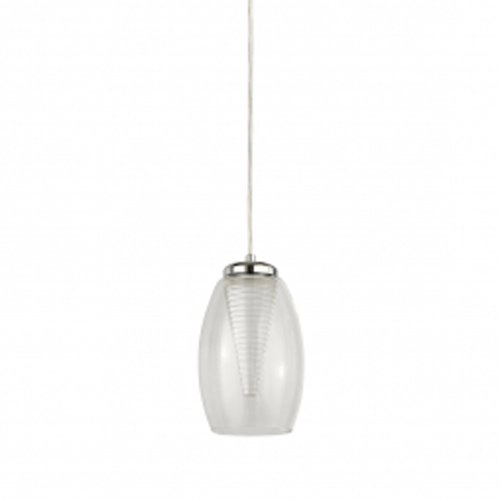 Hanglamp Cyclone chroom met helder glas