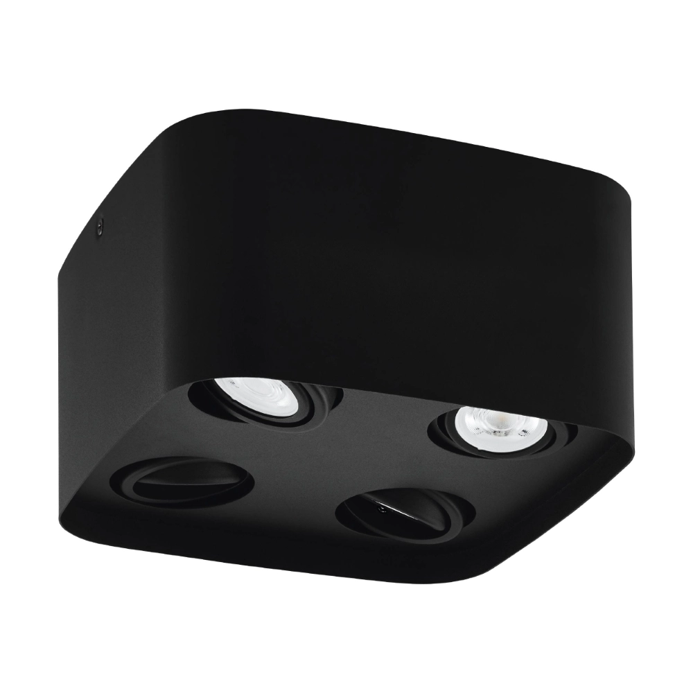 Zwarte opbouwspot Arenzano 4-lichts Eglo 9002759310998