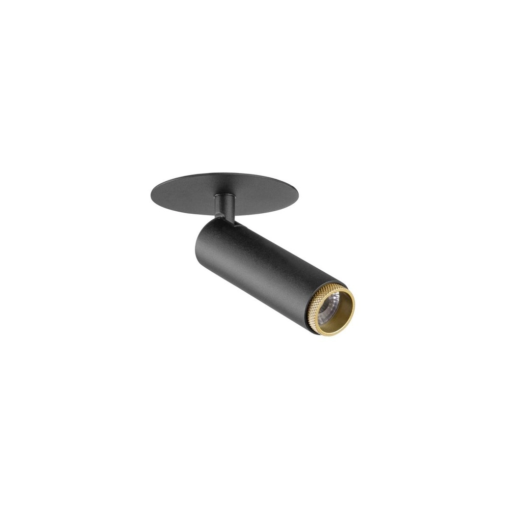 Inbouwspot Grip! S zwart met goud 2700K SLV 4024163304825