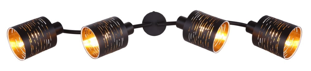 Plafondlamp zwart Tunno 4-lichts Globo 9007371398744