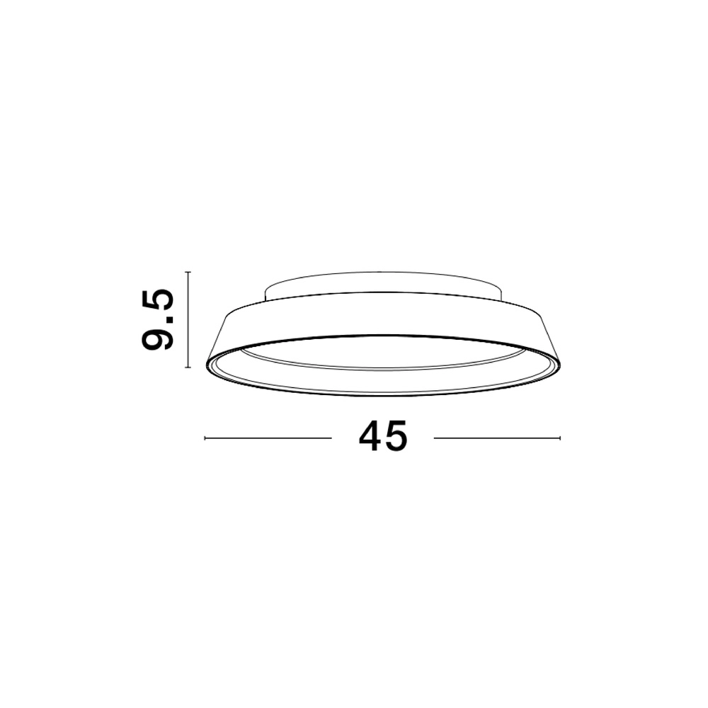 Plafondlamp Vela zwart Ø 45cm Lyora 5212017431684