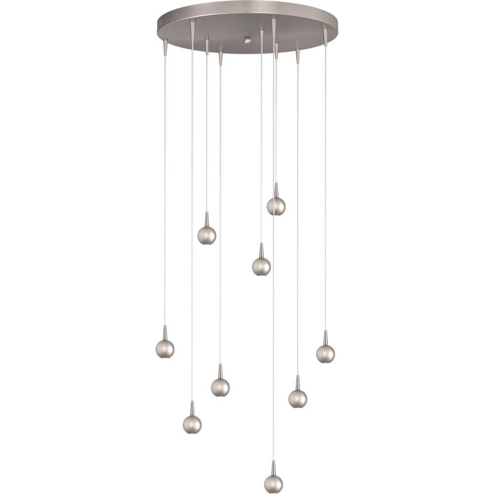 9-lichts hanglamp Talana nikkel Ø 50cm DTW