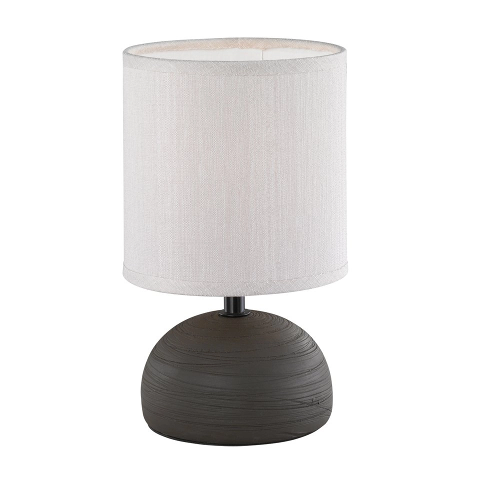 Tafellamp Luci 23cm bruin met wit