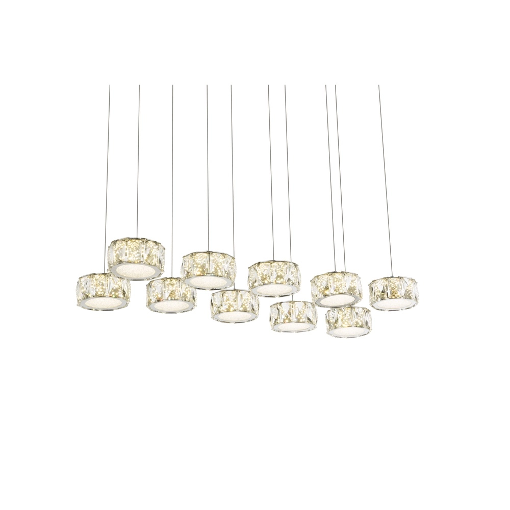 10-lichts hanglamp Amur chroom Globo 9007371345069