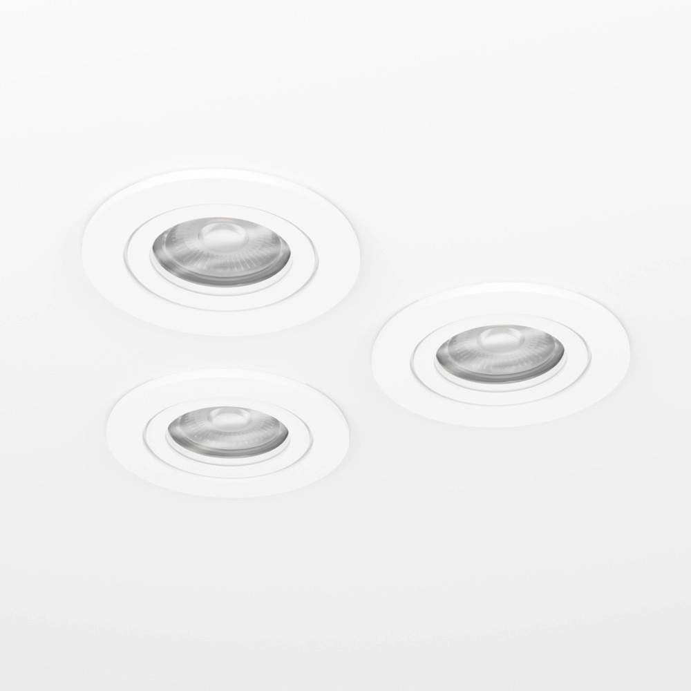 Set van 3 inbouwspots Barranco wit Ø 9cm - 4,5W - 4000K Eglo 9008606359363