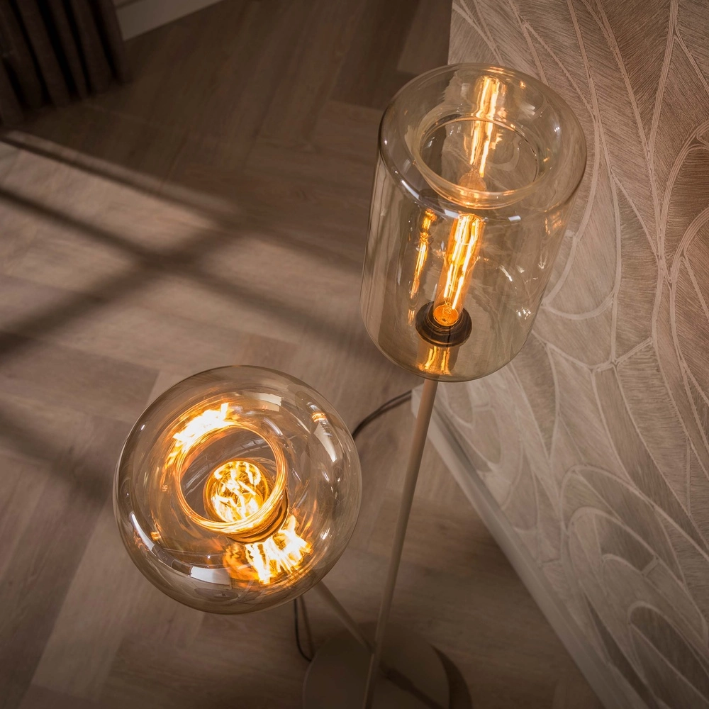 Moderne vloerlamp Serene zand bruin Lyora 8716803514744