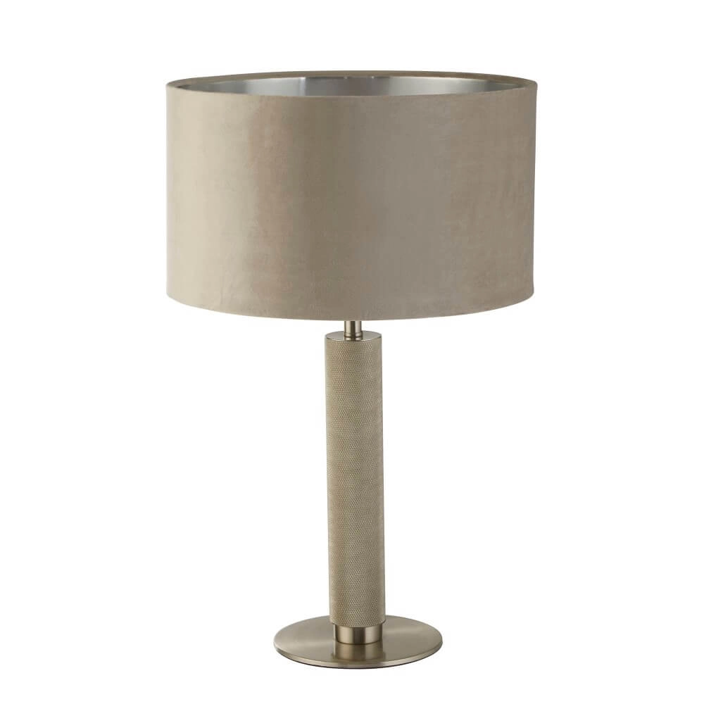 Gouden tafellamp London met crème kap
