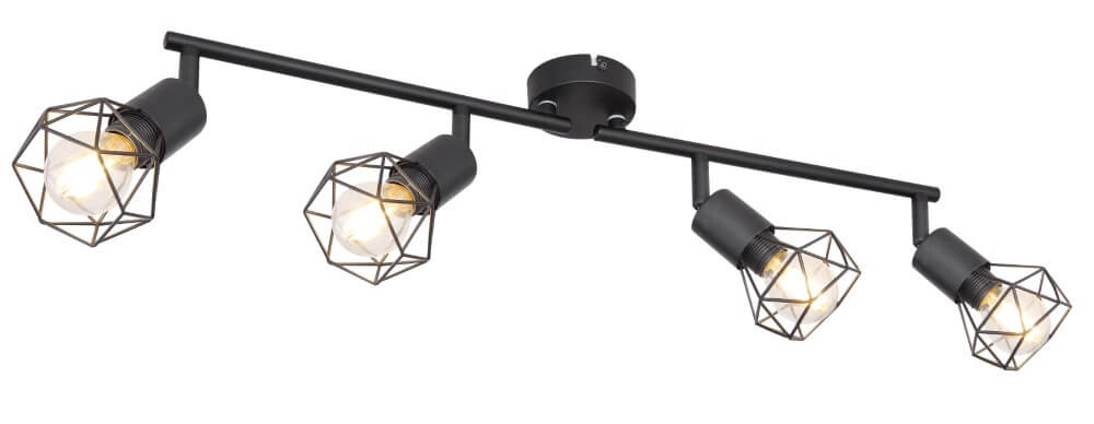 Design plafondlamp Xara I 4-lichts zwart