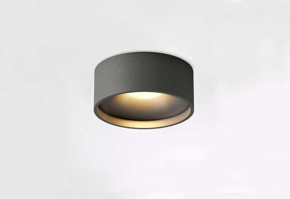 Badkamer plafondlamp Oran Ø 12cm - Gun metal