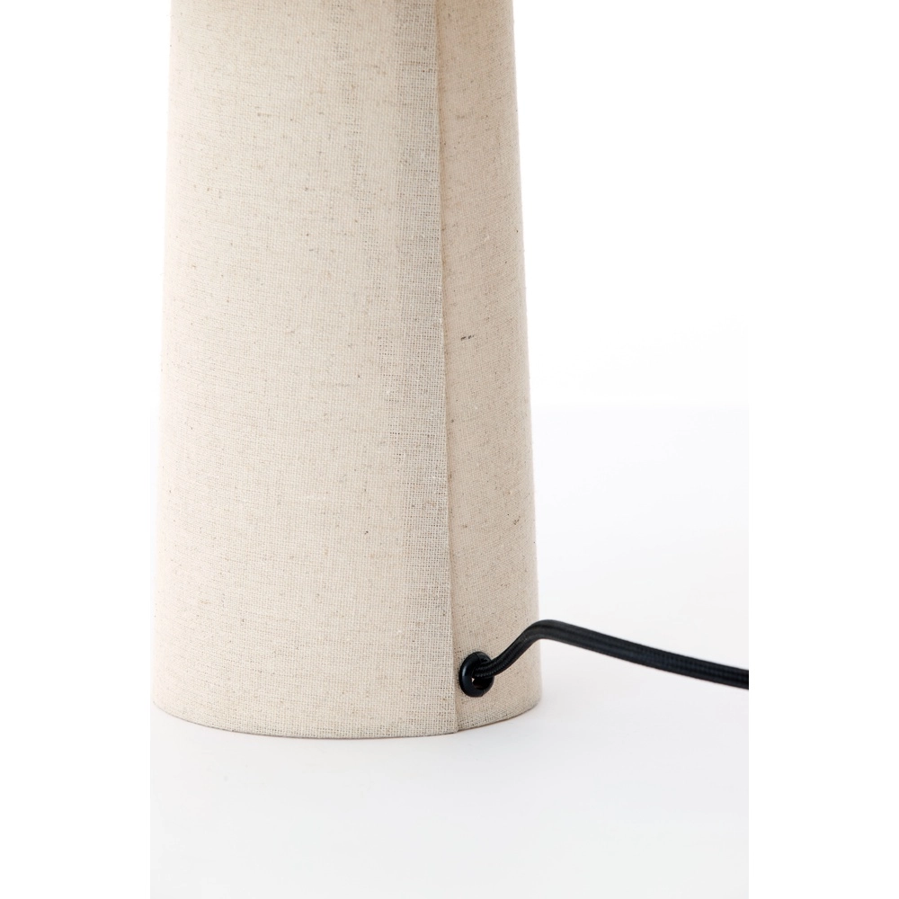 Schemerlamp Musaby organische vorm - wit linnen Light & Living 8717807784232