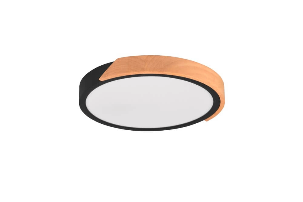 Zwarte led plafonnière Jano Ø 32cm