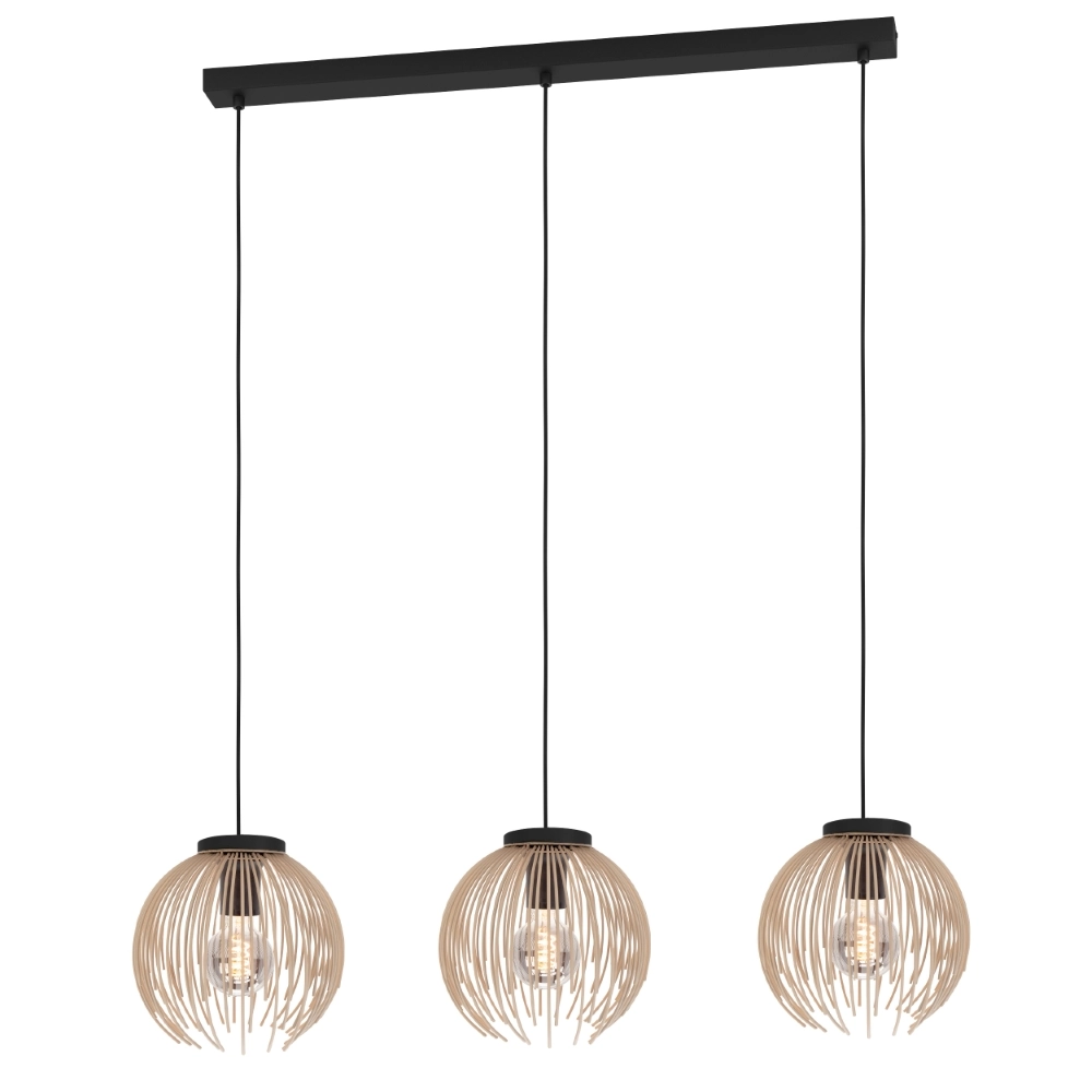 Design hanglamp Alhabia 3-lichts zand bruin