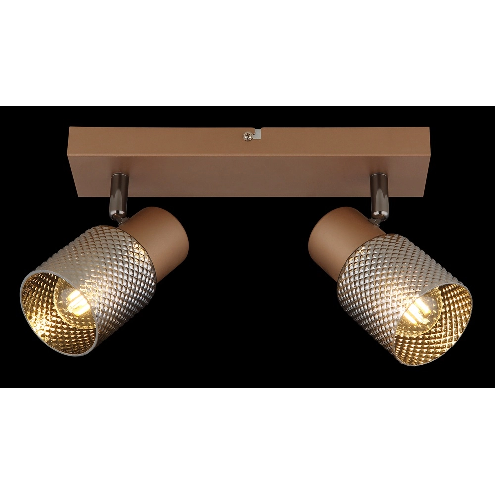 Plafondlamp Satella 2-lichts koffie bruin Globo 9007371474561
