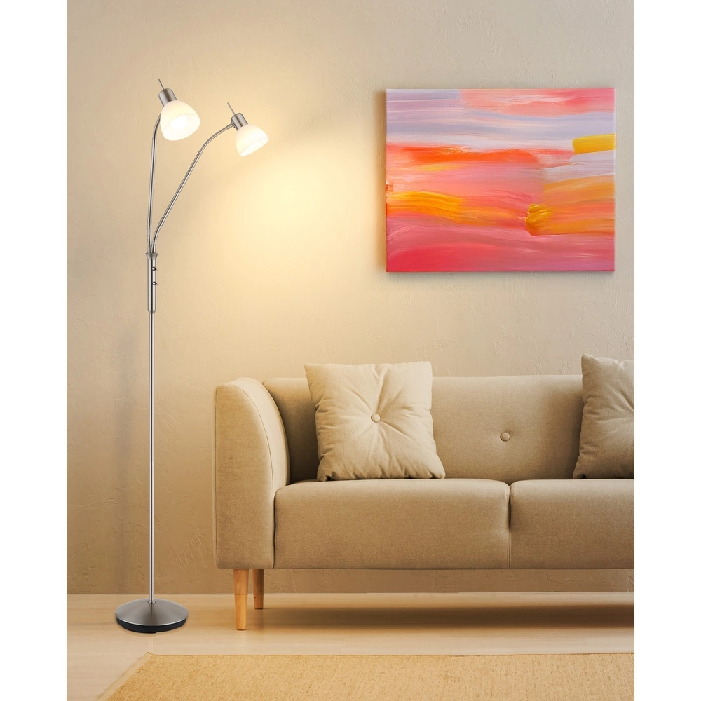 Leeslamp 2-lichts Malte nikkel Globo 9007371447541