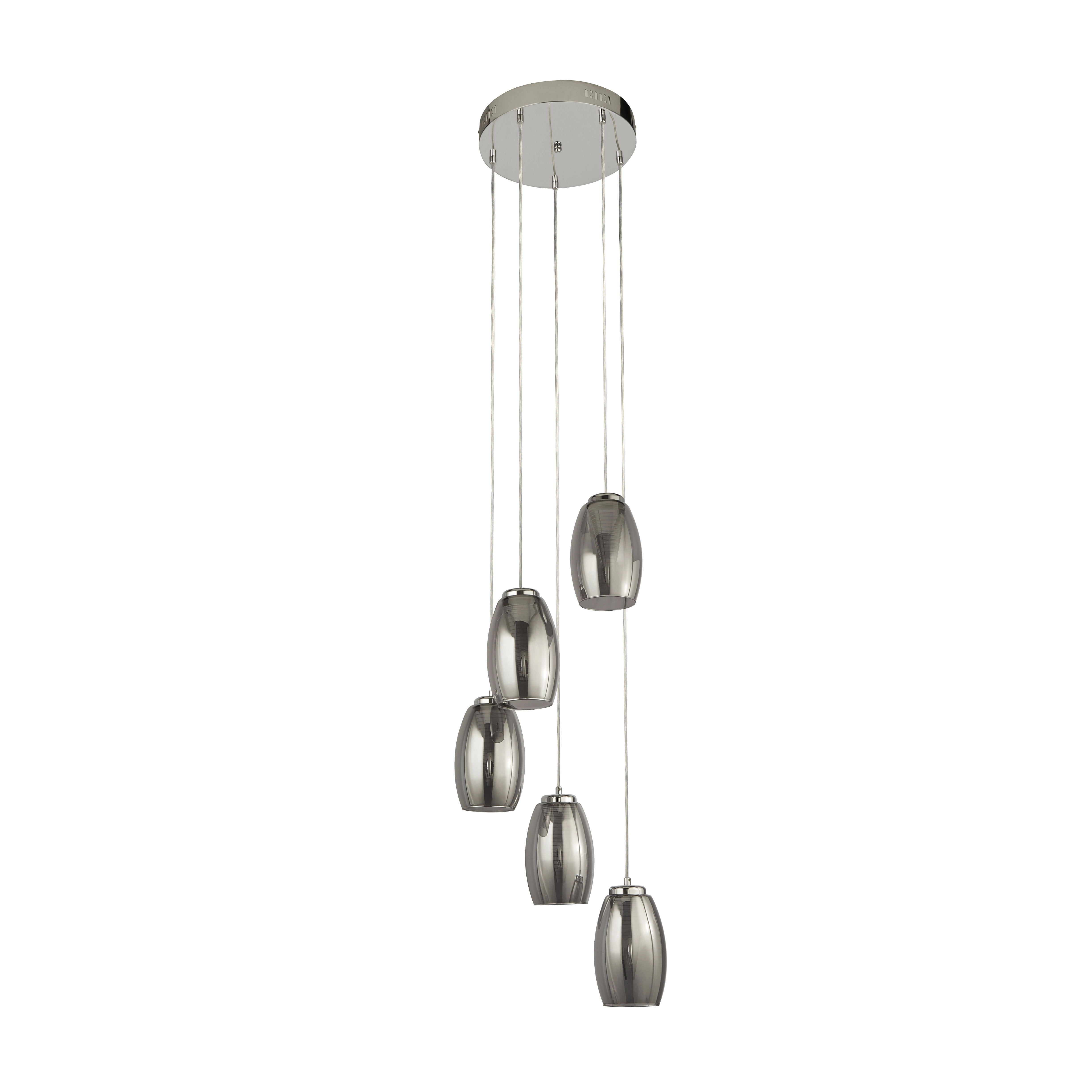 5-lichts vide hanglamp Cyclone 5-lichts