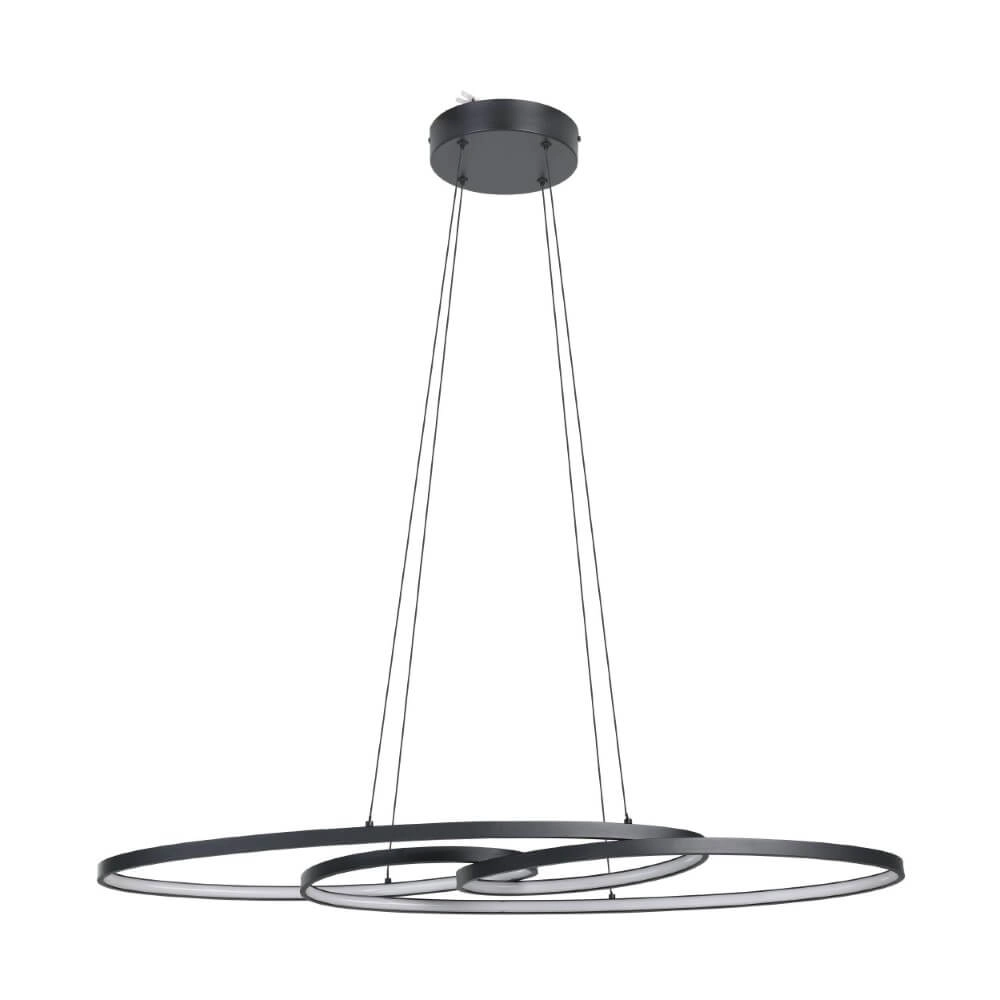 Zwarte led hanglamp Gianella