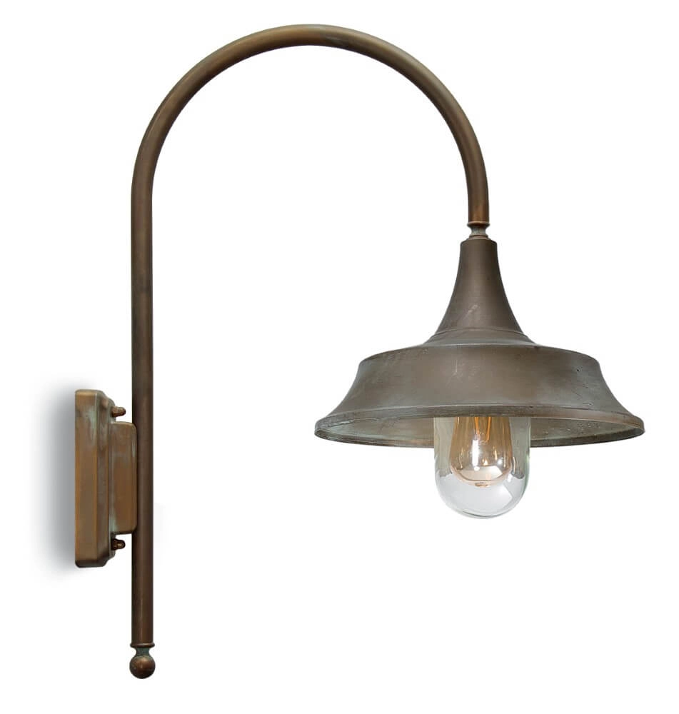 Landelijke wandlamp Atelier M - verouderd messing