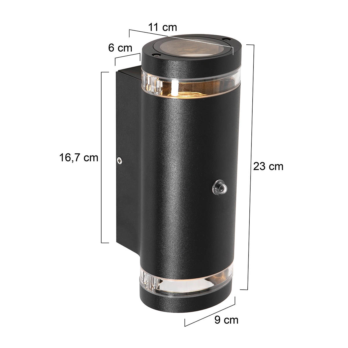 Up down light sensor Dosko 20cm - zwart Steinhauer 8712746133271