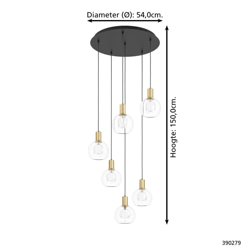 Design hanglamp Terque zwart goud Stars of Light 9008606274086