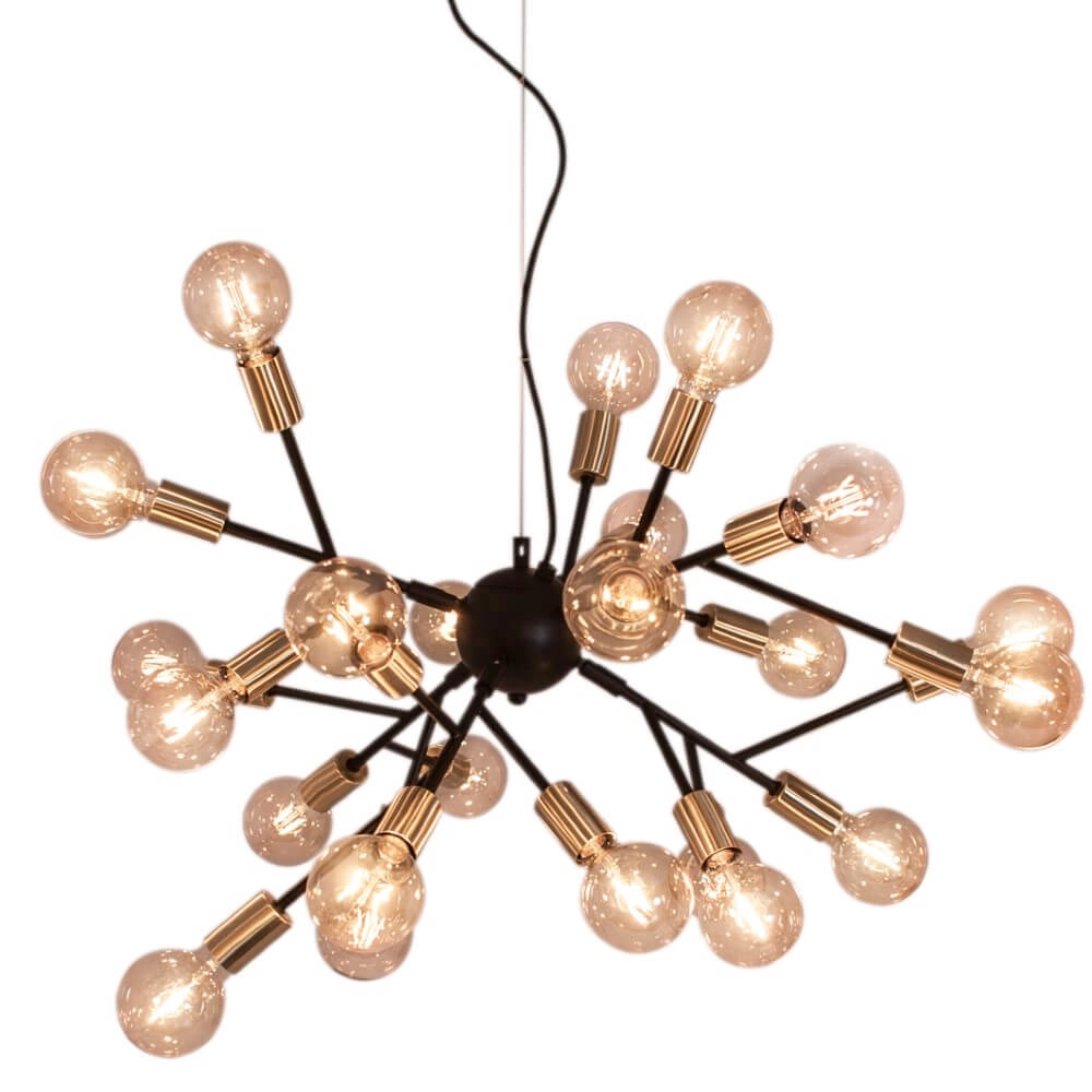 Plafondlamp Heroes mat zwart 80cm