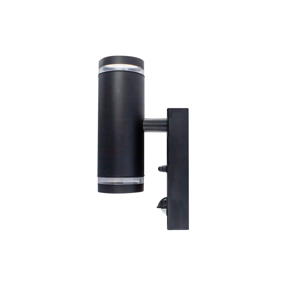 Dubbele wandspot met sensor Opden Zwart - 2x GU10 Lyora 5055788285670