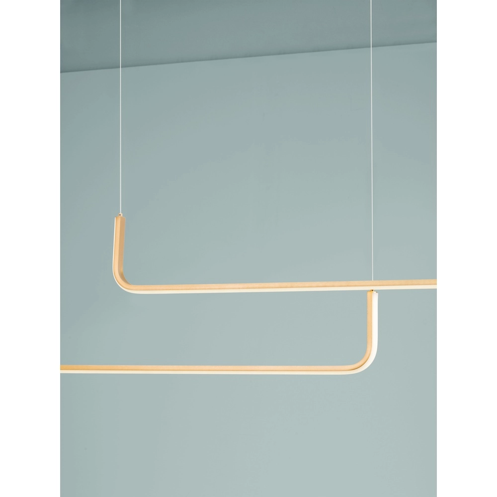 Strakke hanglamp Strita goud dubbel 3000K Lyora 5212017448408