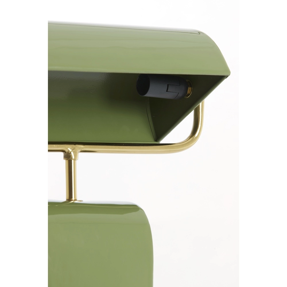 Lichtgroene bureaulamp Cardona met goud - 1x E27 Light & Living 8717807816261
