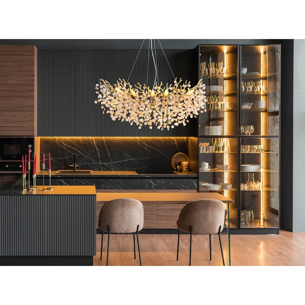 Hanglamp Queena goud 100cm Globo 9007371528691