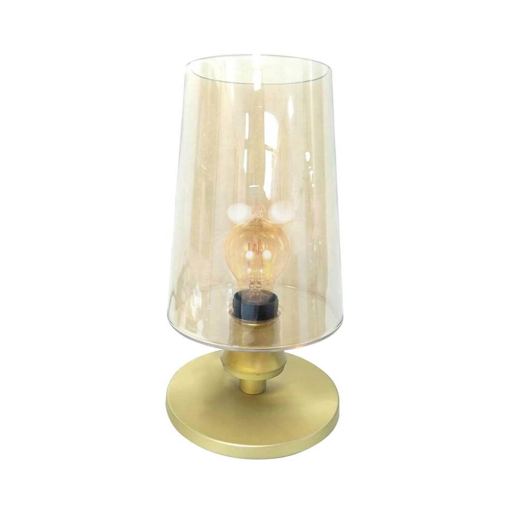 Strakke tafellamp Ancilla rond goud