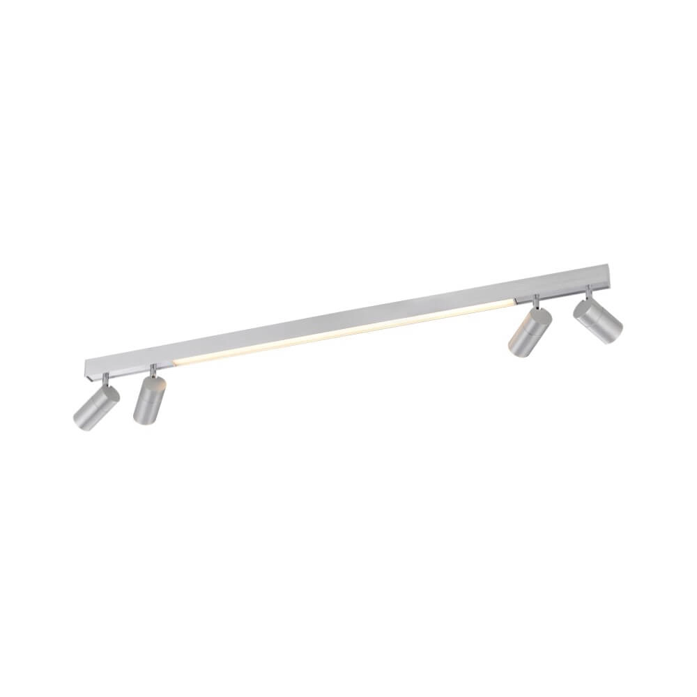 Strakke plafondlamp Pure Lines Spot aluminium