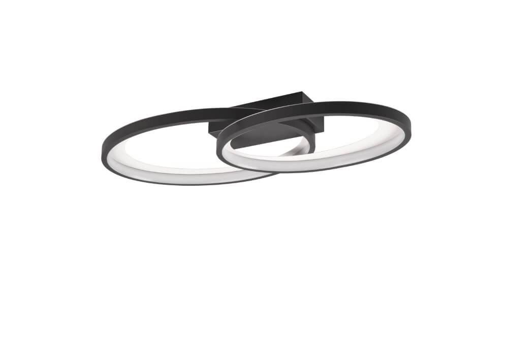 Plafondlamp Malaga zwart met wit