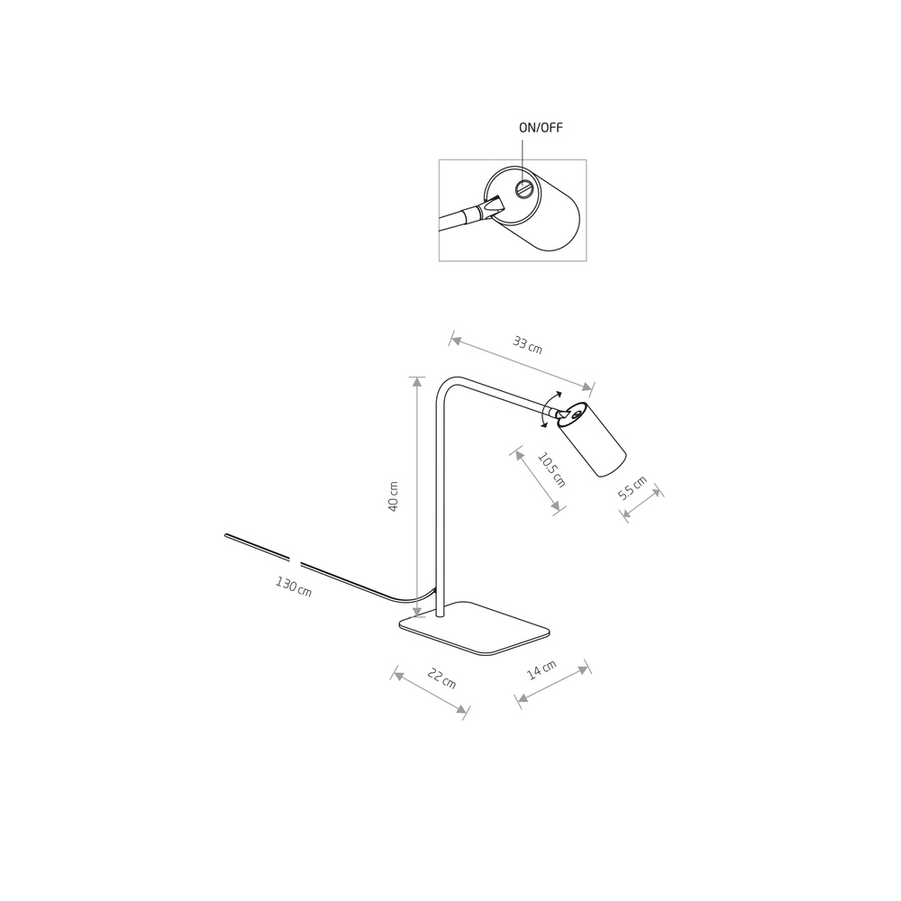 Tafellamp Mono zand bruin Lyora 5903139125352
