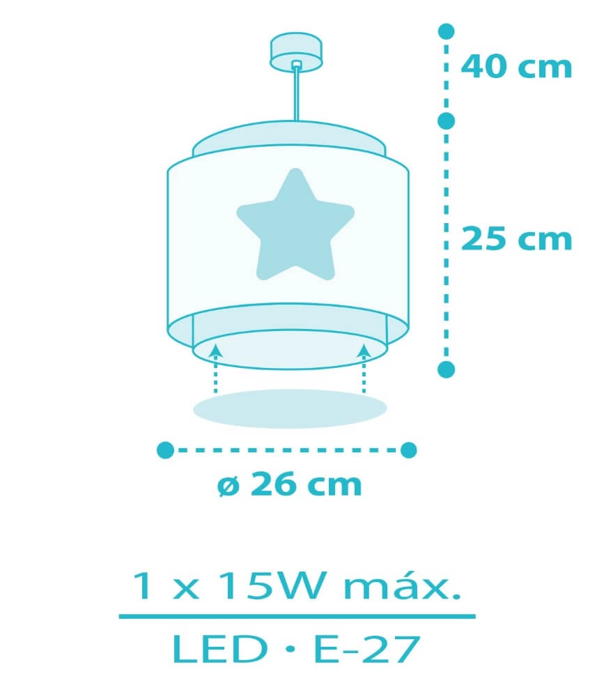 Hanglamp Baby Dreams blauw Dalber 8420406003047