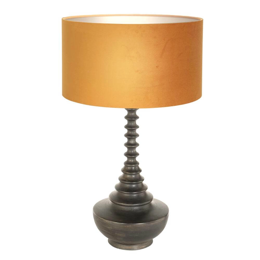 Unieke tafellamp Bois met gouden kap Steinhauer 8712746172584