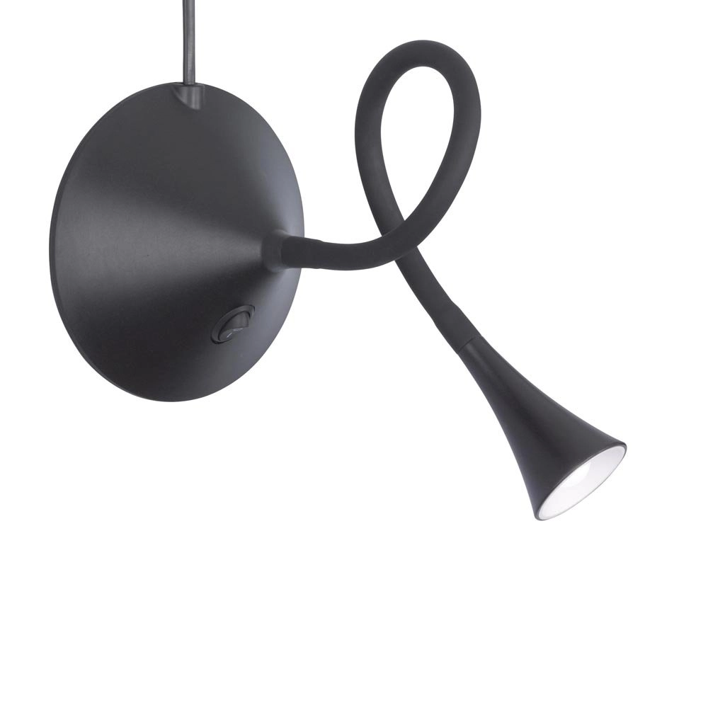 Led leeslamp Viper zwart