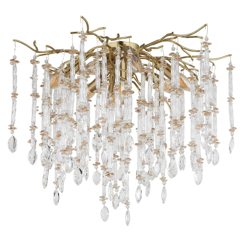 Plafondlamp Gloria Ø 60cm goud Globo 9007371566983