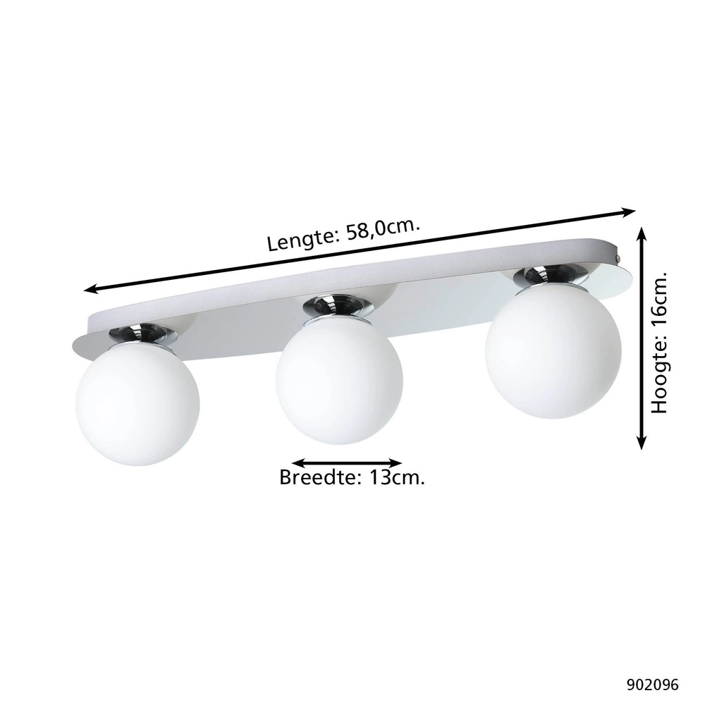 Plafondlamp Castrovido 3-lichts chroom Eglo 9008606360734