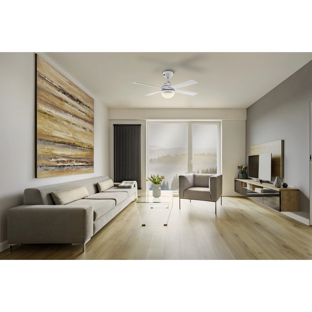 Ventilator Fan wit en hout met lamp Eglo 9008420560365