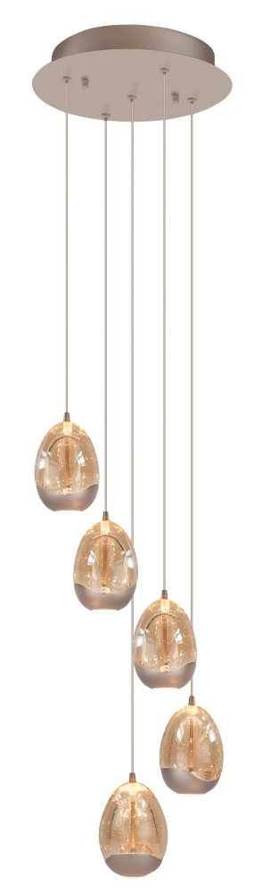 Hanglamp Champagne Egg 5-lichts pendel