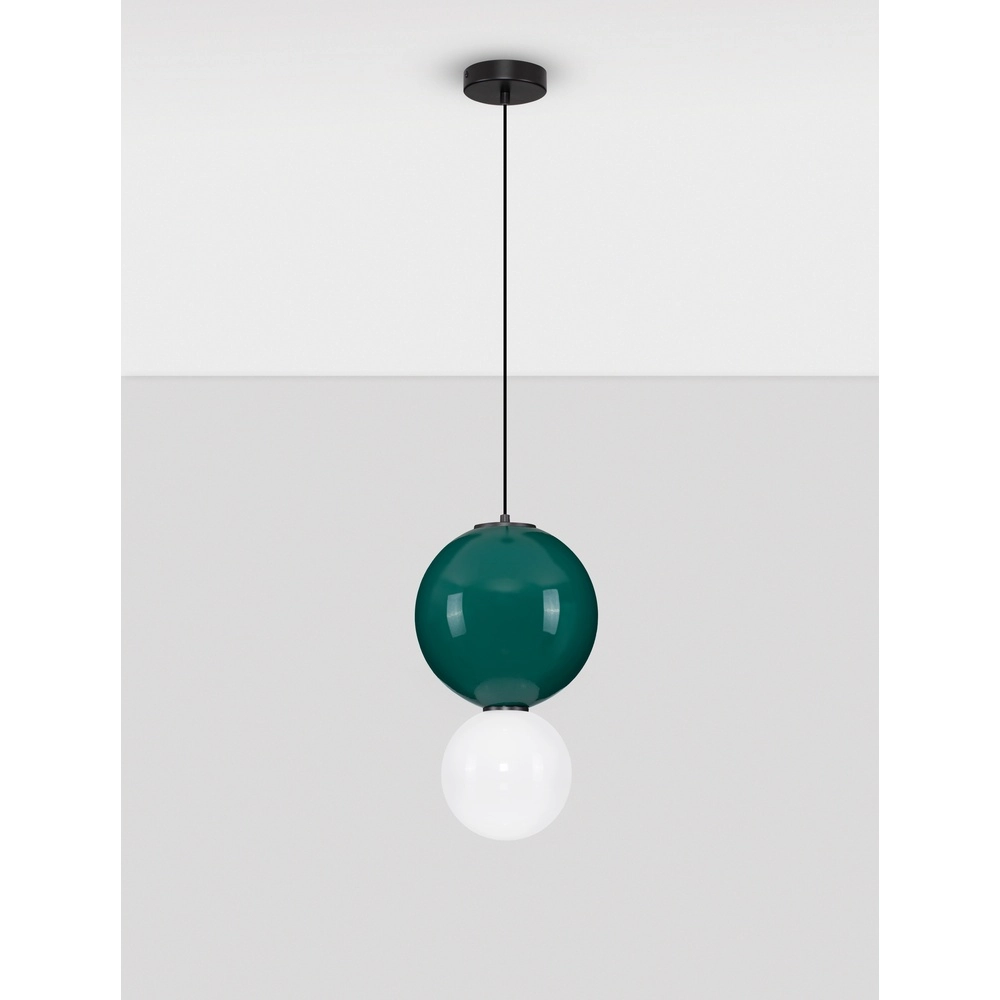 Hanglamp Noesis Ø 25cm groen met wit Lyora 5212017483645